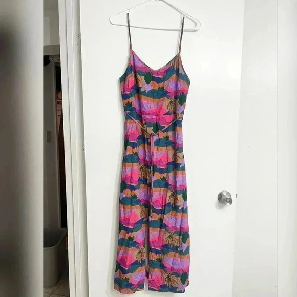 Marie Sixtine Boho Desert Print Dress With Front Slit Like New - Picture 1 of 4
